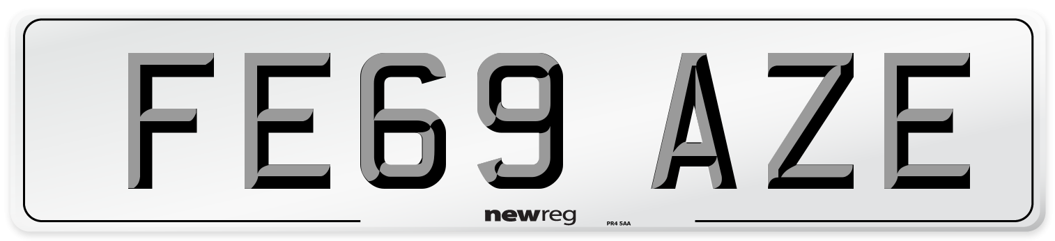 FE69 AZE Number Plate from New Reg